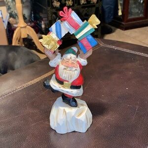 Vintage DAVID FRYKMAN COLLECTION Santa Juggling Gifts Christmas  Figurine 1995